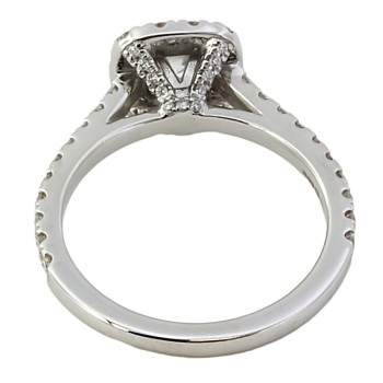 14ct white gold Diamond 0.75cts Cluster Ring size K